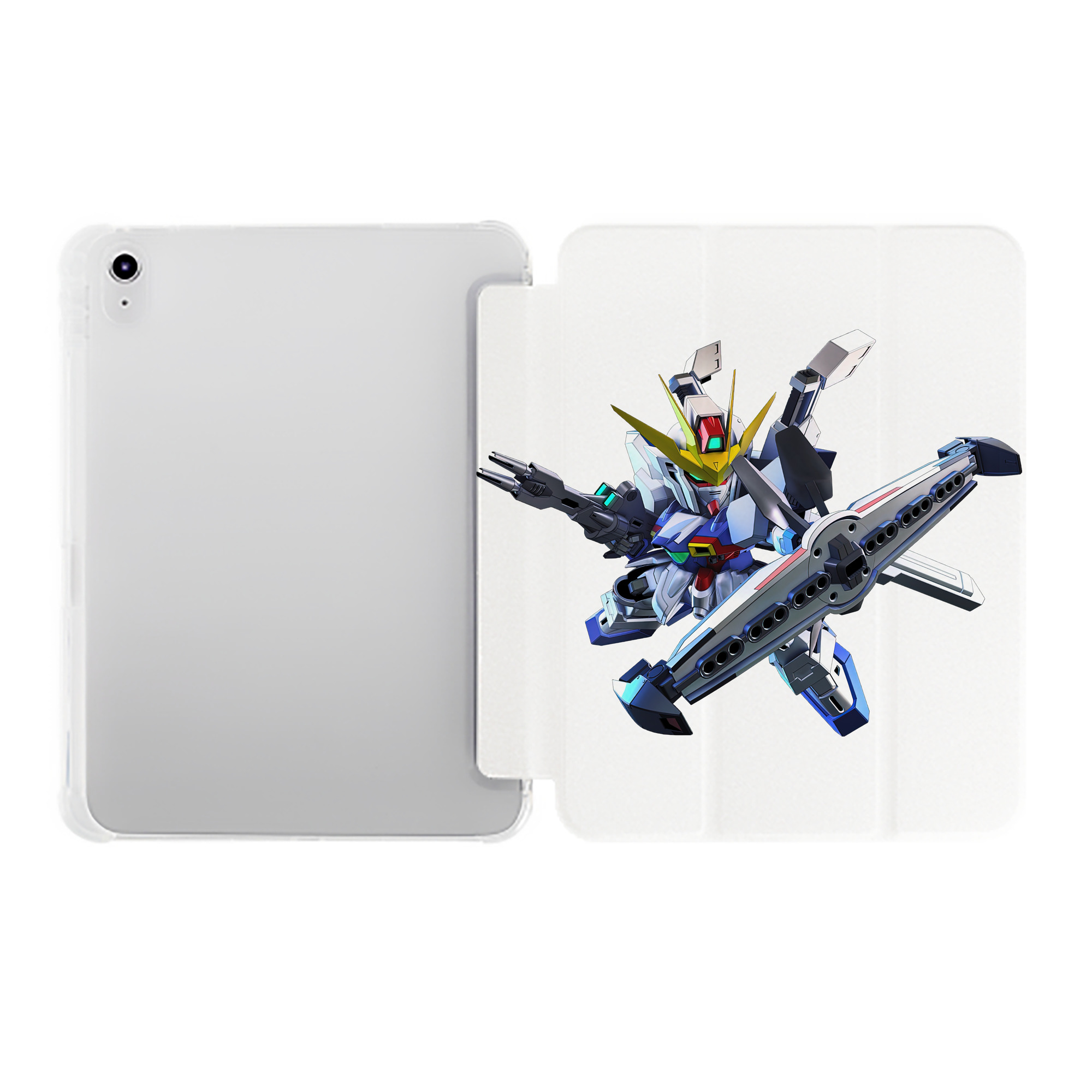 （画像用） 機動戦士ガンダム Mobile Suit Gundam IPad ケース ペン収納付き 三つ折りスタンド PUレザー×シリコン 対応機種9.5/10.5/10.9インチ